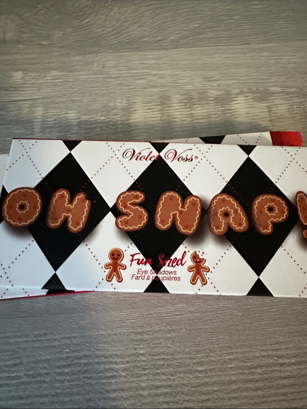 NWOT Violet Voss Gingerbread-Themed Eyeshadow Palette - Brown & White